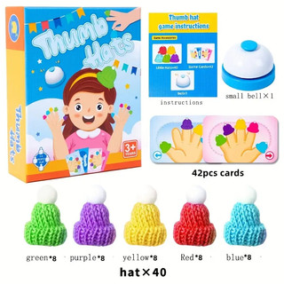 Trò chơi chiến đấu hai người chơi mũ ngón tay cái, đồ chơi huấn luyện kỹ năng vận động tinh, thích hợp cho tay trái và tay phải, đồ chơi phù hợp nhận dạng màu sắc, trò chơi trên bàn