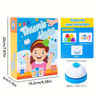 Trò chơi chiến đấu hai người chơi mũ ngón tay cái, đồ chơi huấn luyện kỹ năng vận động tinh, thích hợp cho tay trái và tay phải, đồ chơi phù hợp nhận dạng màu sắc, trò chơi trên bàn