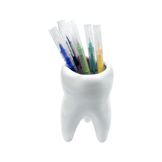 1 Cái Sáng Tạo Dễ Thương Hình Răng Gốm Bút Cho Nha Khoa Phòng Khám Để Bàn Lưu Trữ Bút Vui Vẻ Văn Phòng Phẩm Hộp Nha Sĩ Quà Tặng