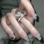 2026 Bộ 24 chiếc Nais giả kiểu Pháp mới nhất có keo Acrylic Full Nail COD