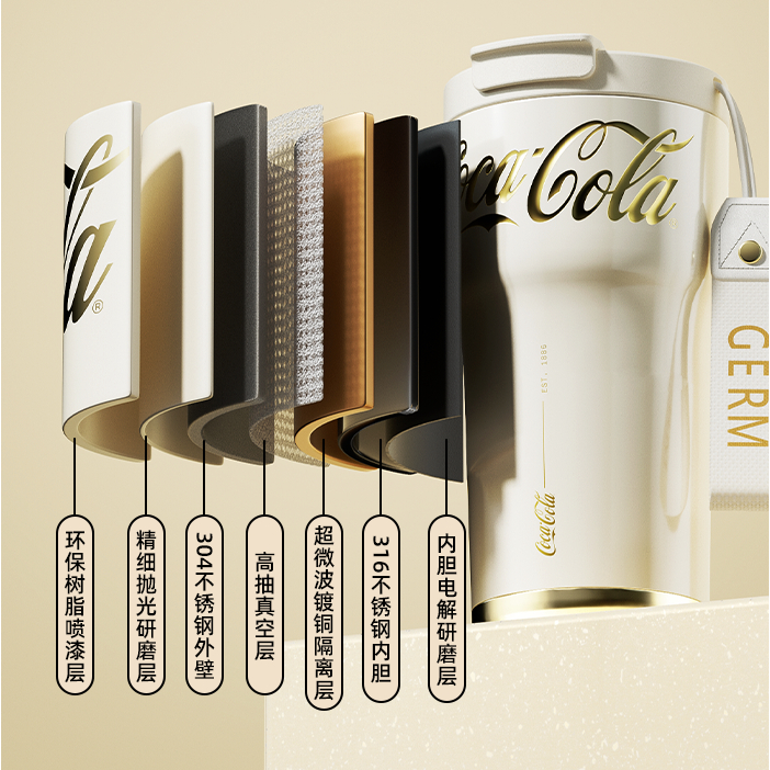 Ảnh Insulated cup Germ capacity 700ml 316 grade stainless steel material Coca Cola Co branded Coffee Cup 1