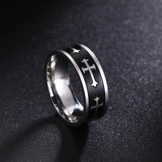 SKYRIM Nhẫn Nam Nữ Đơn Giản Họa Tiết Chữ Thập Nhẫn Trang Sức Thời Trang Jewelry
