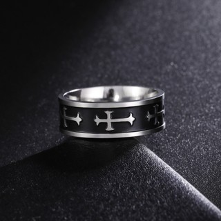 SKYRIM Nhẫn Nam Nữ Đơn Giản Họa Tiết Chữ Thập Nhẫn Trang Sức Thời Trang Jewelry