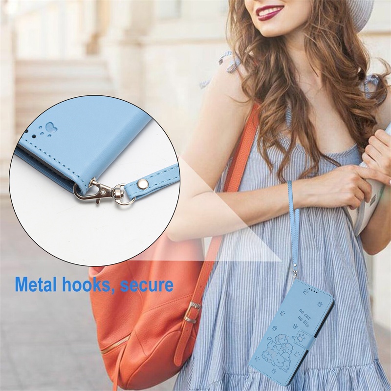 Ốp Lật Ví Da Thú Cưng Dễ Thương Cho Tecno Spark GO Camon Pova POP Neo 3 5 8 20 20C 30C Premier Pro Plus 2024 4G 5G Khe Cắm Thẻ Ốp điện thoại