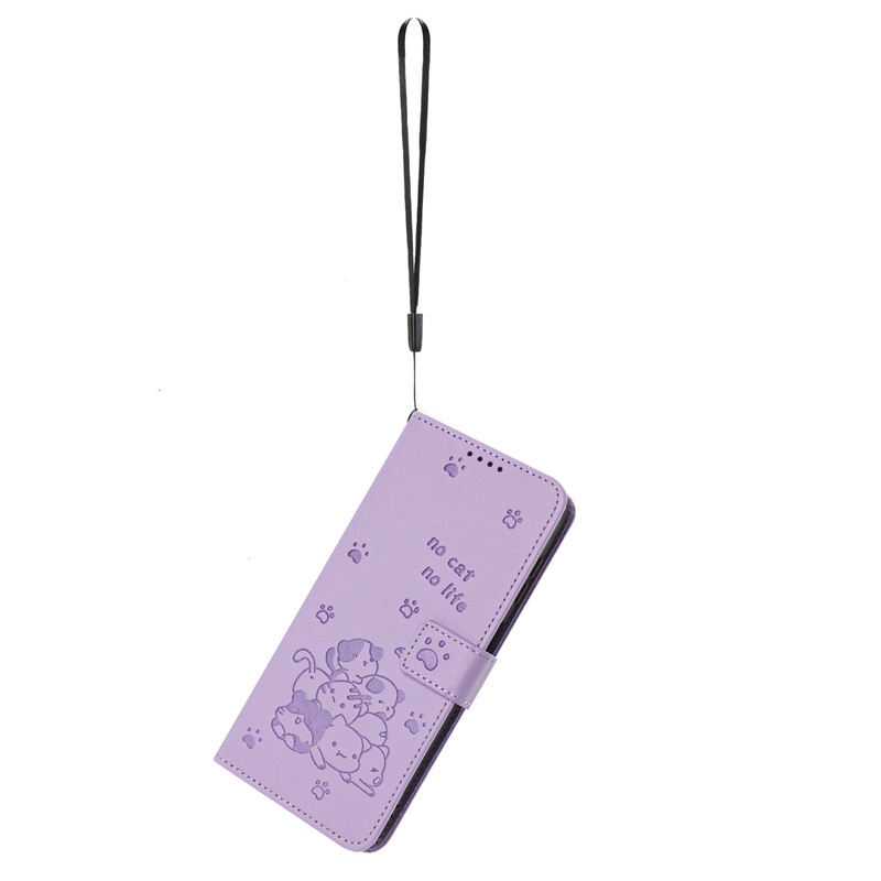 Ốp Lật Ví Da Thú Cưng Dễ Thương Cho Tecno Spark GO Camon Pova POP Neo 3 5 8 20 20C 30C Premier Pro Plus 2024 4G 5G Khe Cắm Thẻ Ốp điện thoại