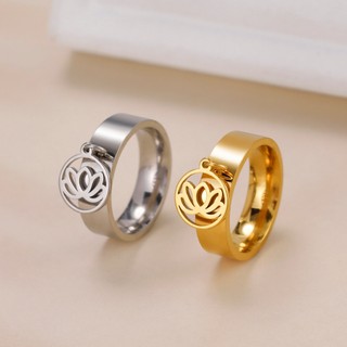 SKYRIM Đơn Giản Và Thanh Lịch Phụ Nữ Nhẫn Lotus Mẫu Trang Sức Thời Trang Quà Tặng