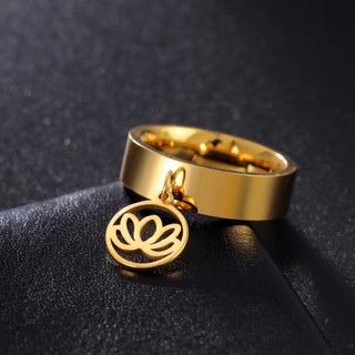 SKYRIM Đơn Giản Và Thanh Lịch Phụ Nữ Nhẫn Lotus Mẫu Trang Sức Thời Trang Quà Tặng