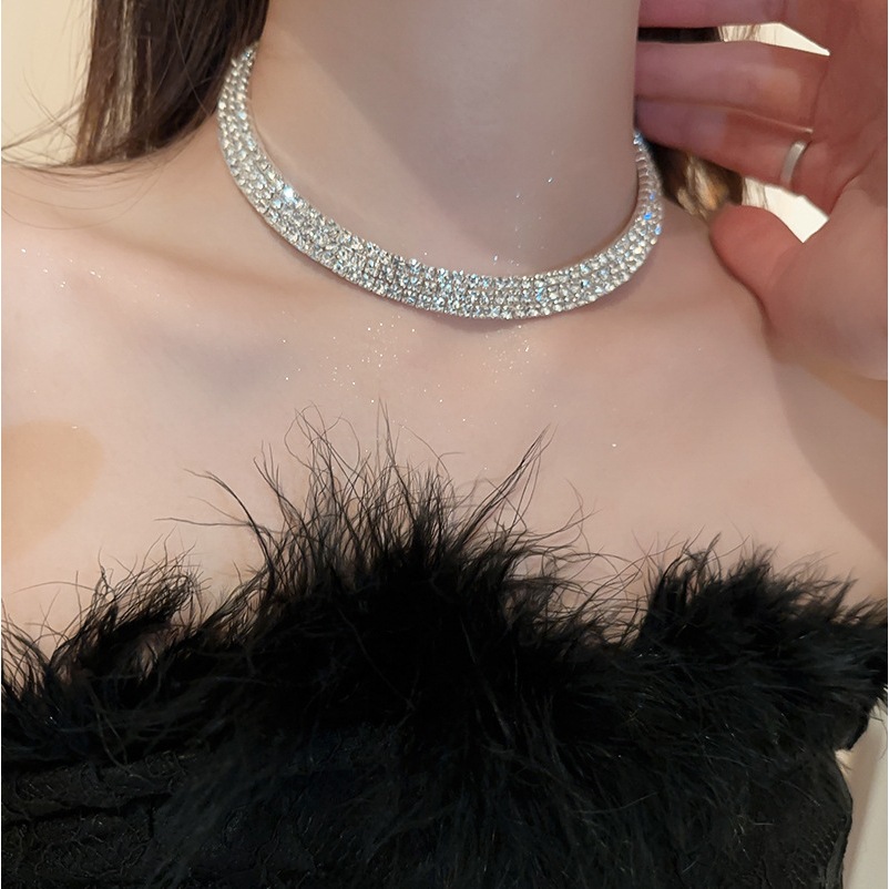 Pháp cổ điển nhẹ nhàng thiết kế sang trọng cổ kim cương nhỏ cao cấp cảm giác vòng cổ mới xu hướng thanh lịch cổ khí chất