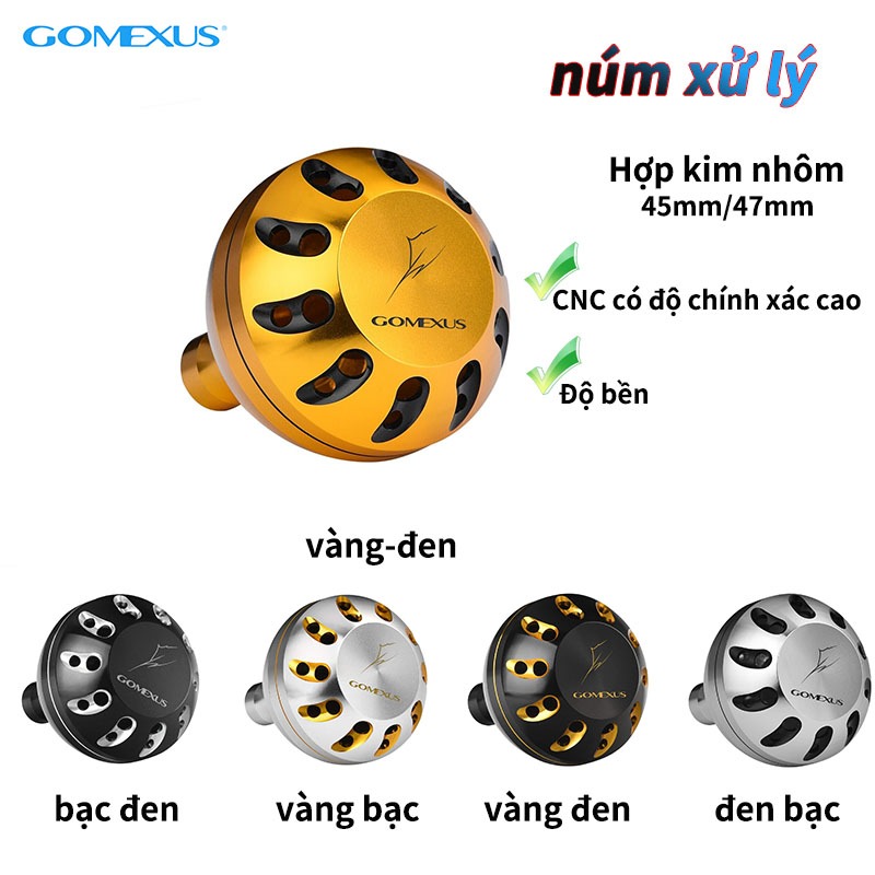 Ảnh Núm tay cầm máy câu cá GOMEXUS 45mm/ 47mm B45-47 chuyển đổi 5K sang 20K cao cấp cho Shimano STRADIC SW TWIN POWER SW 1