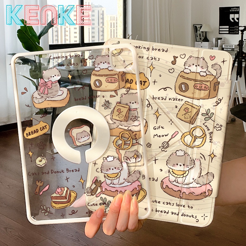 Ốp Ipad KENKE,Phim Hoạt Hình Anime Dễ Thương,Vỏ Từ Tính Có Thể Tháo Rời 2 Trong 1 Kèm Hộp Bút Chì Cho iPad 2024 Pro 11 (M4) Air 13 Inch M5 Pro 13 Air 4 Air 5 ốp ipad gen 10 ipad a16 case iPad 7/8/9 Pro 12.9 Inch 2025 bao da máy tính bảng
