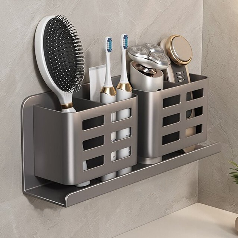 GuanChuang Giá đựng đồ trong phòng tắm, lược, ống đựng dao cạo giá để bàn chải đánh răng điện