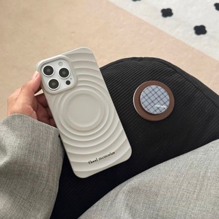 Ốp bảo vệ khung họa tiết màu xám Niche ins cho iPhone 15pro 15promax 14 14promax 14pro 16 pro max 16 plus wave case