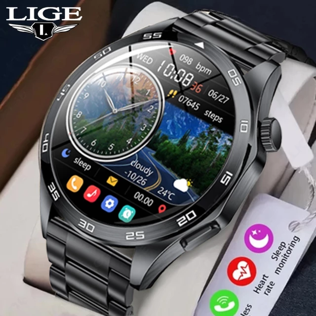 Đồng hồ thông minh LIGE GT4pro Đồng hồ thông minh Bluetooth đa năng chống nước Nhịp tim / Huyết áp / Oxy dành cho nam