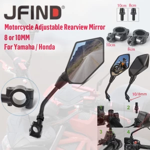8 / 10mm Yamaha Honda Xe Máy Gương Chiếu Hậu Gương Đa Năng Moto Gương Chiếu Hậu Có Thể Điều Chỉnh Xe Điện Xe Tay Ga Phụ Kiện Đa Năng