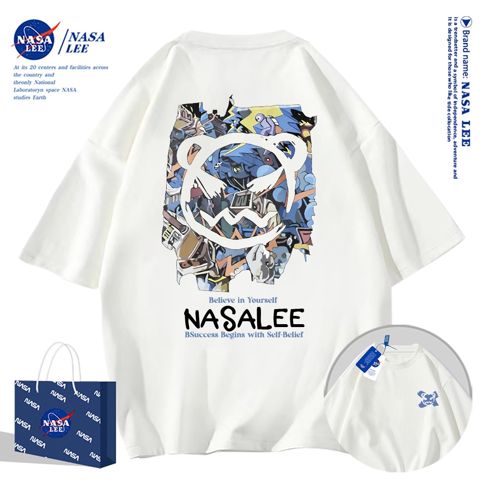 🔥Hàng có sẵn🔥Nasa Khớp Ngắn Tay Nam Nữ Xu Hướng Thời Trang Mùa Hè 2024 Phong Cách Mới Rời Cặp Đôi Nửa Tay