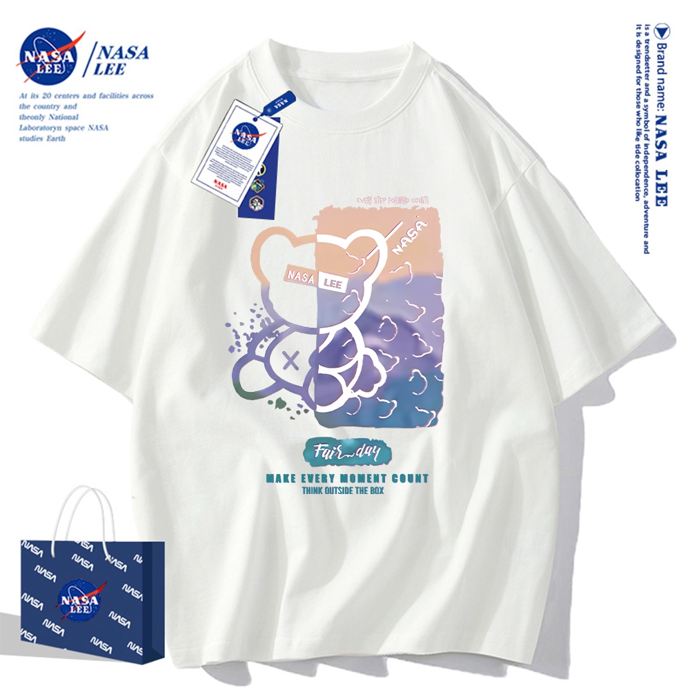 🔥Hàng có sẵn🔥Nasa Khớp Ngắn Tay Nam Nữ Xu Hướng Thời Trang Mùa Hè 2024 Phong Cách Mới Rời Cặp Đôi Nửa Tay