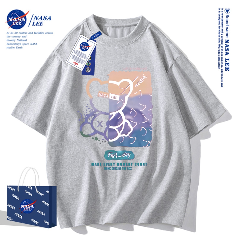 🔥Hàng có sẵn🔥Nasa Khớp Ngắn Tay Nam Nữ Xu Hướng Thời Trang Mùa Hè 2024 Phong Cách Mới Rời Cặp Đôi Nửa Tay