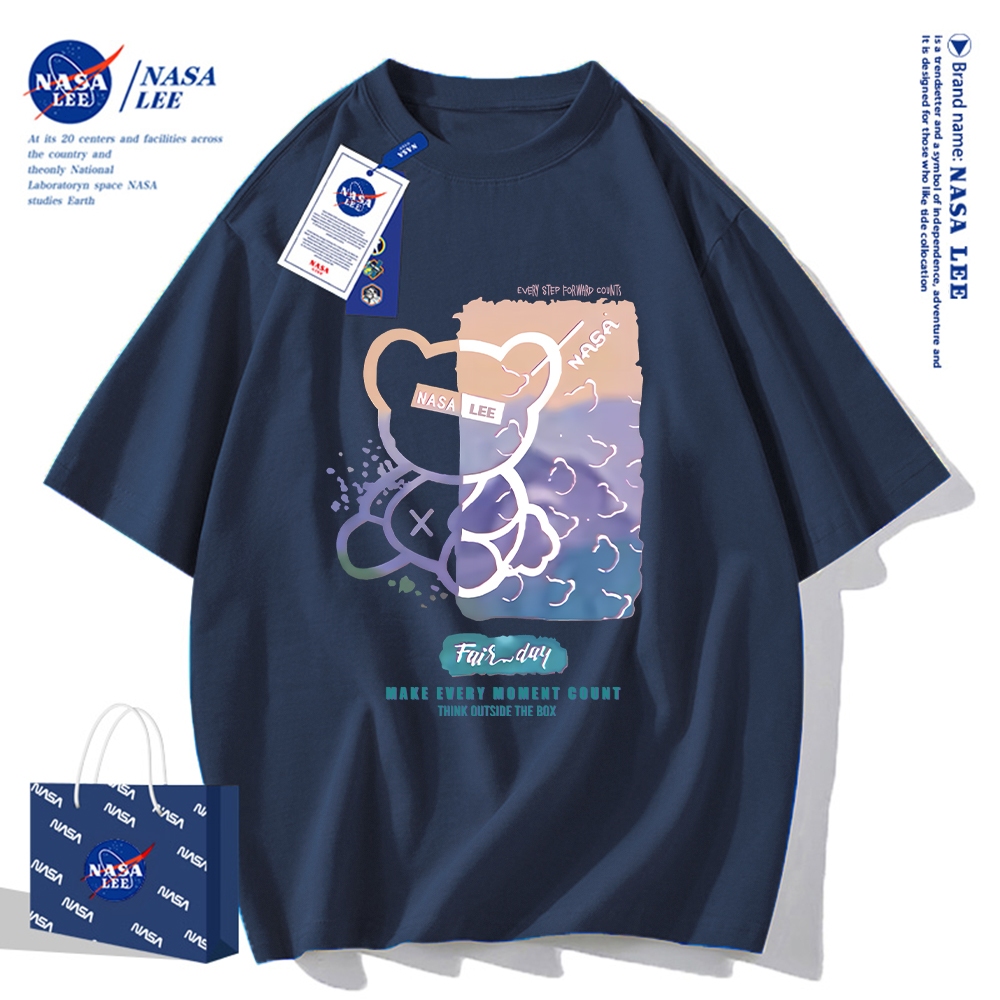 🔥Hàng có sẵn🔥Nasa Khớp Ngắn Tay Nam Nữ Xu Hướng Thời Trang Mùa Hè 2024 Phong Cách Mới Rời Cặp Đôi Nửa Tay