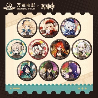 Trò Chơi Genshin Tác Động Furina Nahida Zhongli Klee Huy Hiệu Nút Thổ Cẩm Chân Cosplay Bộ Sưu Tập Đồ Chơi Túi Trang Trí Quà Tặng