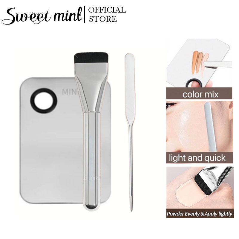Bảng màu trang điểm nền chuyên nghiệp Sweet Mint son môi bóng mắt Thép không gỉ khay hỗn hợp