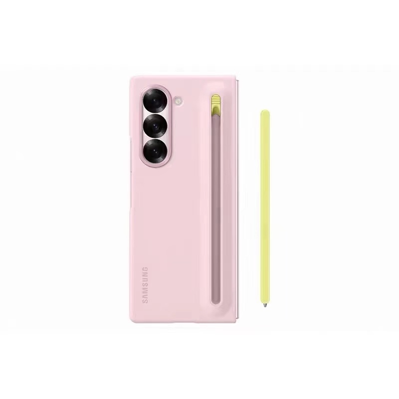 Slim S Bút Dành Cho Chính Hãng Samsung Z Fold 6 5G Sang Trọng Mỏng Cảm Giác Da Bút Khe Cắm Vỏ Cho Galaxy Z Fold6 PC Cứng Bảo Vệ Mặt Sau