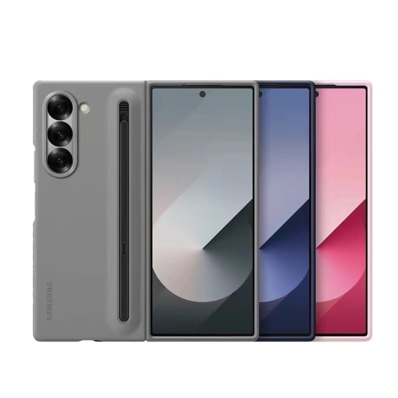 Slim S Bút Dành Cho Chính Hãng Samsung Z Fold 6 5G Sang Trọng Mỏng Cảm Giác Da Bút Khe Cắm Vỏ Cho Galaxy Z Fold6 PC Cứng Bảo Vệ Mặt Sau