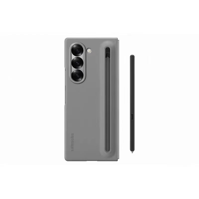 Slim S Bút Dành Cho Chính Hãng Samsung Z Fold 6 5G Sang Trọng Mỏng Cảm Giác Da Bút Khe Cắm Vỏ Cho Galaxy Z Fold6 PC Cứng Bảo Vệ Mặt Sau