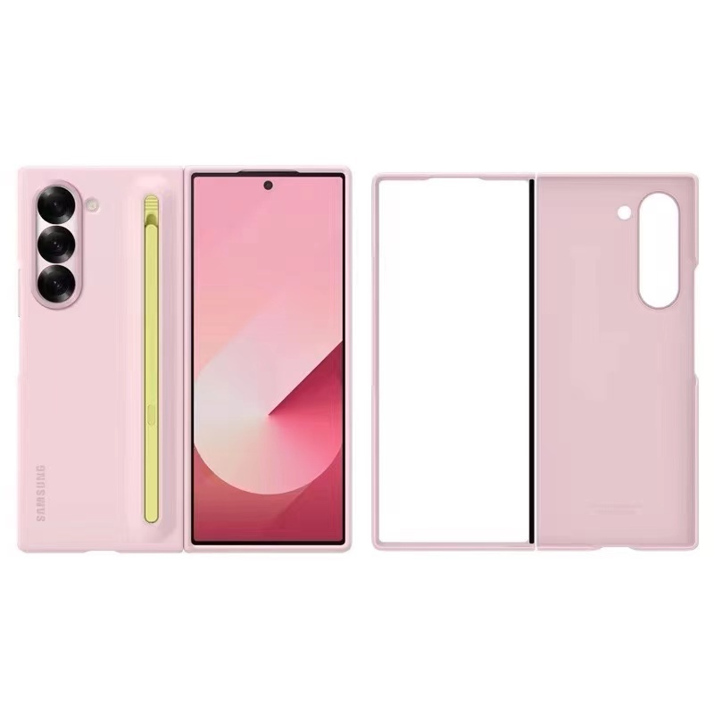 Slim S Bút Dành Cho Chính Hãng Samsung Z Fold 6 5G Sang Trọng Mỏng Cảm Giác Da Bút Khe Cắm Vỏ Cho Galaxy Z Fold6 PC Cứng Bảo Vệ Mặt Sau