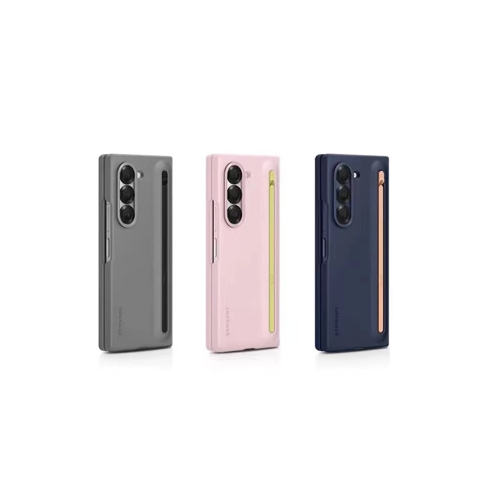 Slim S Bút Dành Cho Chính Hãng Samsung Z Fold 6 5G Sang Trọng Mỏng Cảm Giác Da Bút Khe Cắm Vỏ Cho Galaxy Z Fold6 PC Cứng Bảo Vệ Mặt Sau