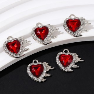 5 Chiếc Ngôi Sao Đỏ Nơ Trái Tim Đeo Chéo Men Quyến Rũ Y2k Mặt Dây Phong Cách Tối Để Làm Quà Tặng Handmade Phát Hiện