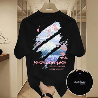 ✨Hàng có sẵn✨WASSUP Sakura Mount Fuji-Áo thun nam mới! 100% cotton, thời trang, Unisex