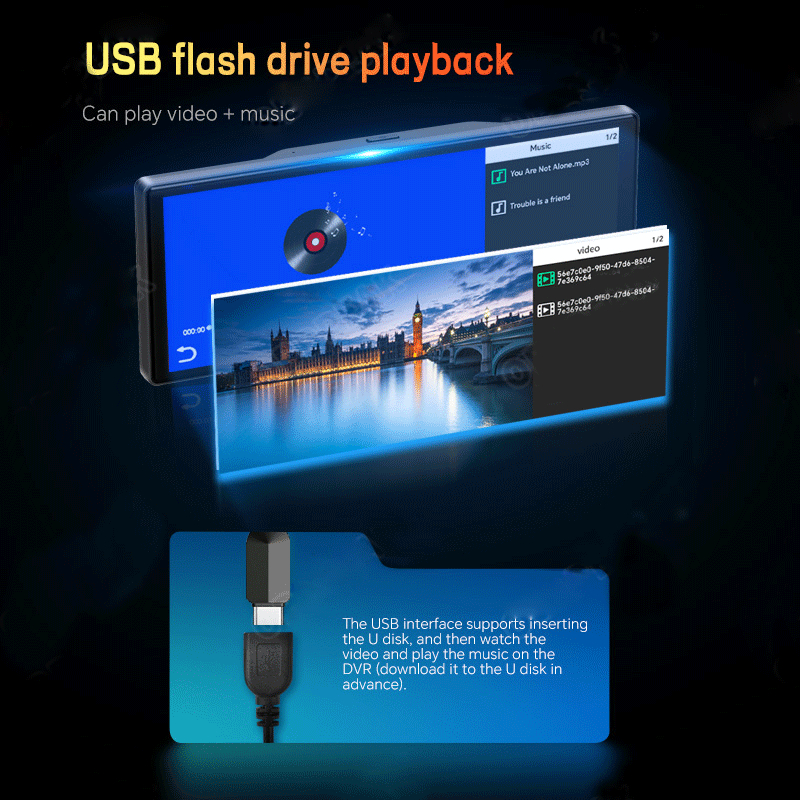 Ảnh Ekleva 10.26 Inch Dash Cam Di Động Màn Hình Carplay Không Dây HD Phía Sau Camera lùi Xe DVR MP5 Đa Phương Tiện Video Player Android Auto 3