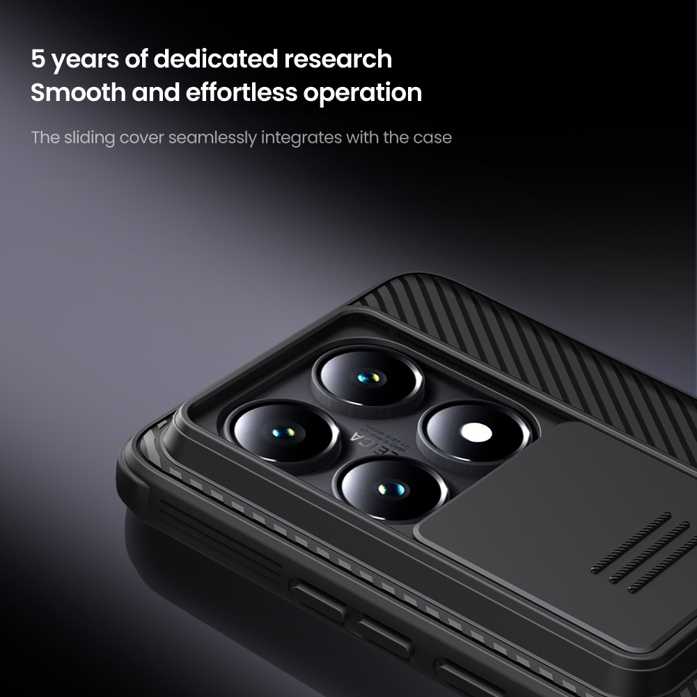 Nillkin Cho Xiaomi 14T Pro / 13T Pro / Redmi K60 Ultra Camshield Pro PC TPU Bảo Vệ Ống Kính Máy Ảnh Trượt Trượt Ốp Lưng Cứng Vỏ Điện Thoại Vỏ