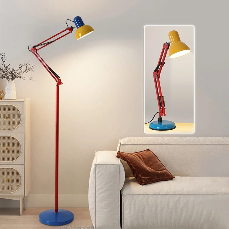 Đèn Sàn Memphis Led Đèn Đọc Sách Cánh Tay Dài Đèn Đứng Có Thể Điều Chỉnh Thích Hợp Cho Phòng Khách Phòng Ngủ Offic — ảnh 1