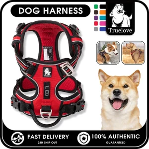TRUELOVE Dây nịt chó Nylon phía trước Không kéo Áo Vest mềm có thể điều chỉnh phản quang Dây nịt an toàn cho chó Nhỏ vừa huấn luyện chạy bộ lớn