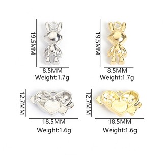 10 Chiếc Cảm Giác Tương Lai Ảo Ảnh Màu Thủy Tinh khảm Hợp Kim Quyến Rũ - Thỏ Không Gian & Trái Tim Tình Yêu Thiết Kế Hành Tinh DIY Hip Hop Vòng Cổ Thời Trang Vòng Tay Móc Khóa Mặt Dây Kim Loại Bóng