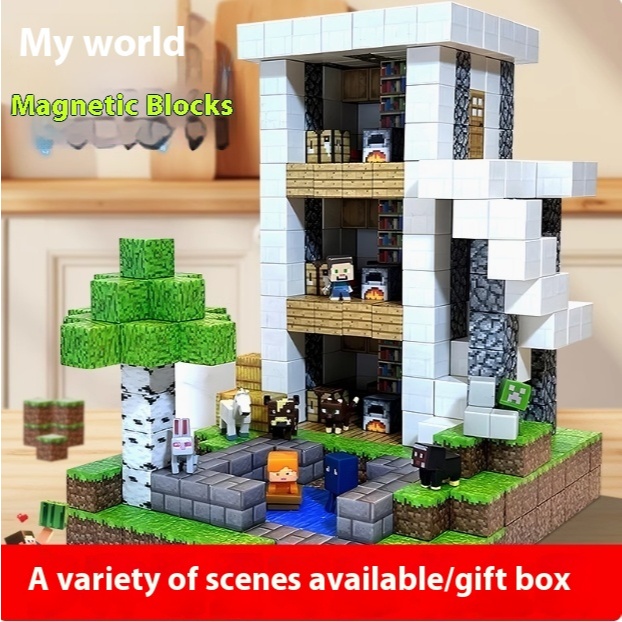 Khối xây dựng từ tính Minecraft 2 * 2CM6 Mặt Khối xây dựng từ tính ...