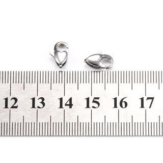 Đánh Bóng Thép Không Gỉ Tình Yêu Tôm Hùm Khóa 11 Mm Nhỏ Hình Trái Tim Khóa Trang Sức DIY Phụ Kiện