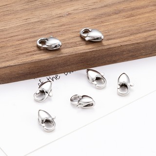 Đánh Bóng Thép Không Gỉ Tình Yêu Tôm Hùm Khóa 11 Mm Nhỏ Hình Trái Tim Khóa Trang Sức DIY Phụ Kiện
