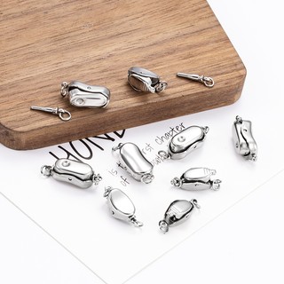 Ngọc Trai Vòng Cổ Phụ Kiện Thép Không Gỉ Khóa Hạt Vòng Tay Thành Phần Trang Sức Vật Liệu DIY