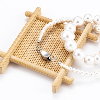 Ngọc Trai Vòng Cổ Phụ Kiện Thép Không Gỉ Khóa Hạt Vòng Tay Thành Phần Trang Sức Vật Liệu DIY