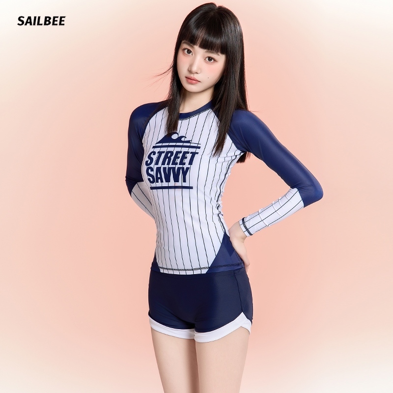 Sailbee Bộ đồ bơi dài tay dành cho nữ Bộ đồ lặn chống nắng UV Bảo thủ Bộ đồ lướt sóng mỏng khô nhanh Bộ đồ bơi lặn suối nước nóng N234 | BigBuy360 - bigbuy360.vn