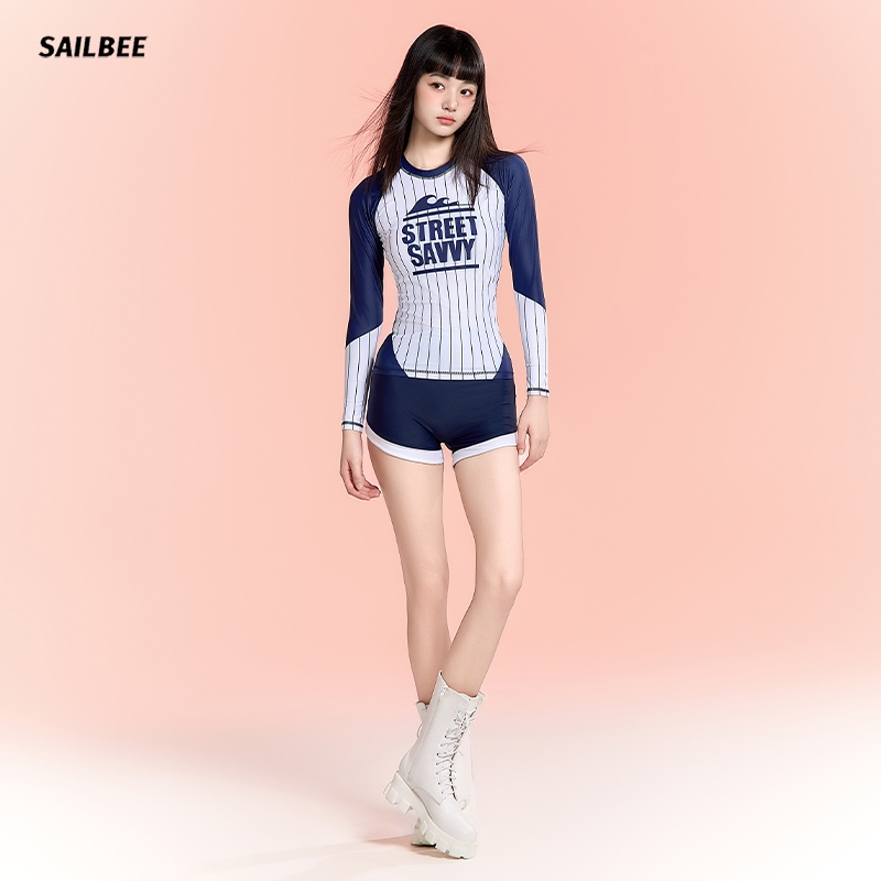 Sailbee Bộ đồ bơi dài tay dành cho nữ Bộ đồ lặn chống nắng UV Bảo thủ Bộ đồ lướt sóng mỏng khô nhanh Bộ đồ bơi lặn suối nước nóng N234 | BigBuy360 - bigbuy360.vn