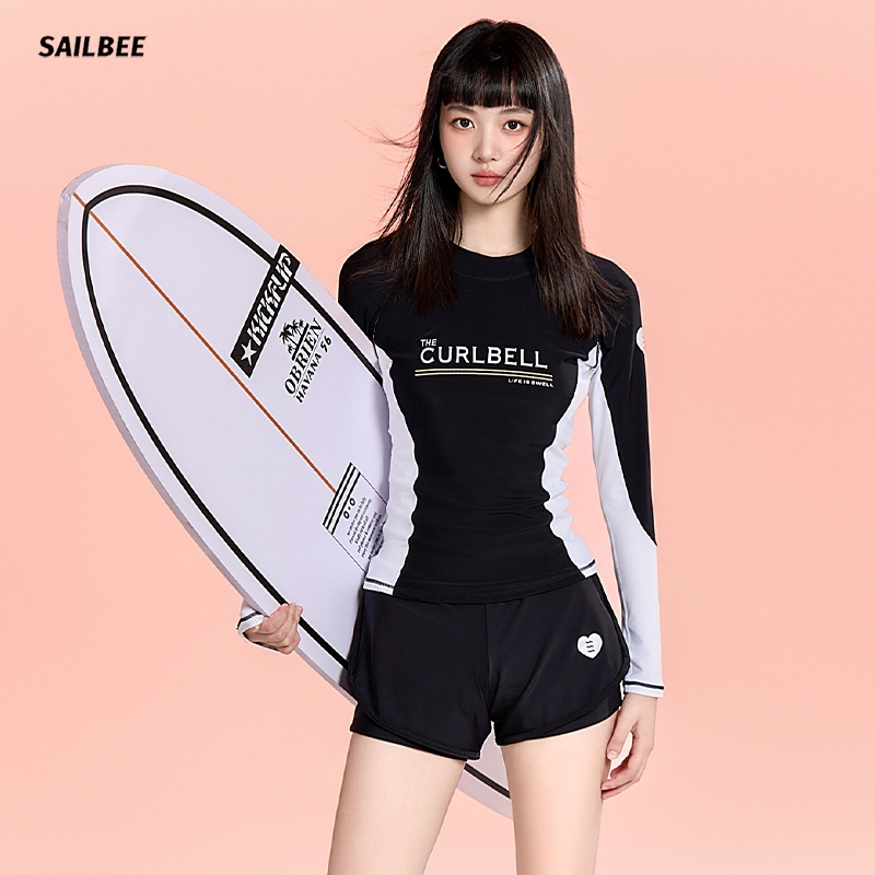 Sailbee Bộ đồ bơi dài tay dành cho nữ Bộ đồ lặn chống nắng UV Bảo thủ Bộ đồ lướt sóng mỏng khô nhanh Bộ đồ bơi lặn suối nước nóng N234 | BigBuy360 - bigbuy360.vn