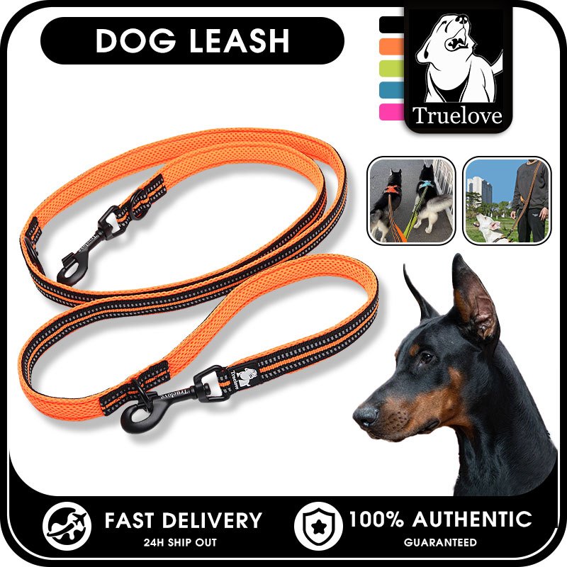TRUELOVE Đa Năng Cho Thú Cưng Chó Nylon Tranning Dây Xích Có Thể Điều Chỉnh Dài Ngắn Đôi Chì Dây Xích Cho Chó Tay