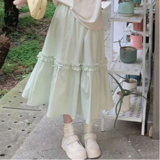 S-2XL Mùa Hè Thu Size Lớn Váy Nữ Pháp Vani Phong Cách Nhẹ Nhàng Nhỏ Tươi Co Giãn Eo Ôm Hơn Nhìn Ngọt Ngào Voan Thường Ngày Phù Hợp Với Học Sinh Váy Dài Eo Cao Váy Bánh Váy Rời Váy Chữ a