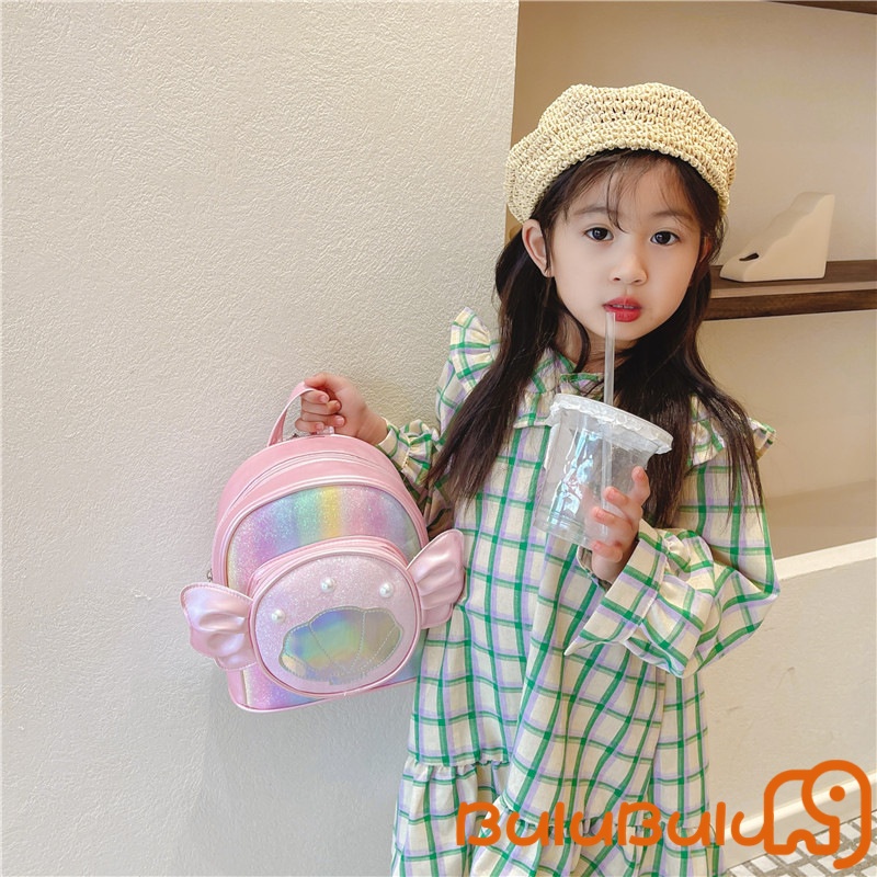 balo Kawaii cho ( 1-3 tuổi) bé gái tập đi Ba lô hoạt hình Vỏ biển trong suốt Ba lô đi học cho vườn thú, cắm trại, đi chơi