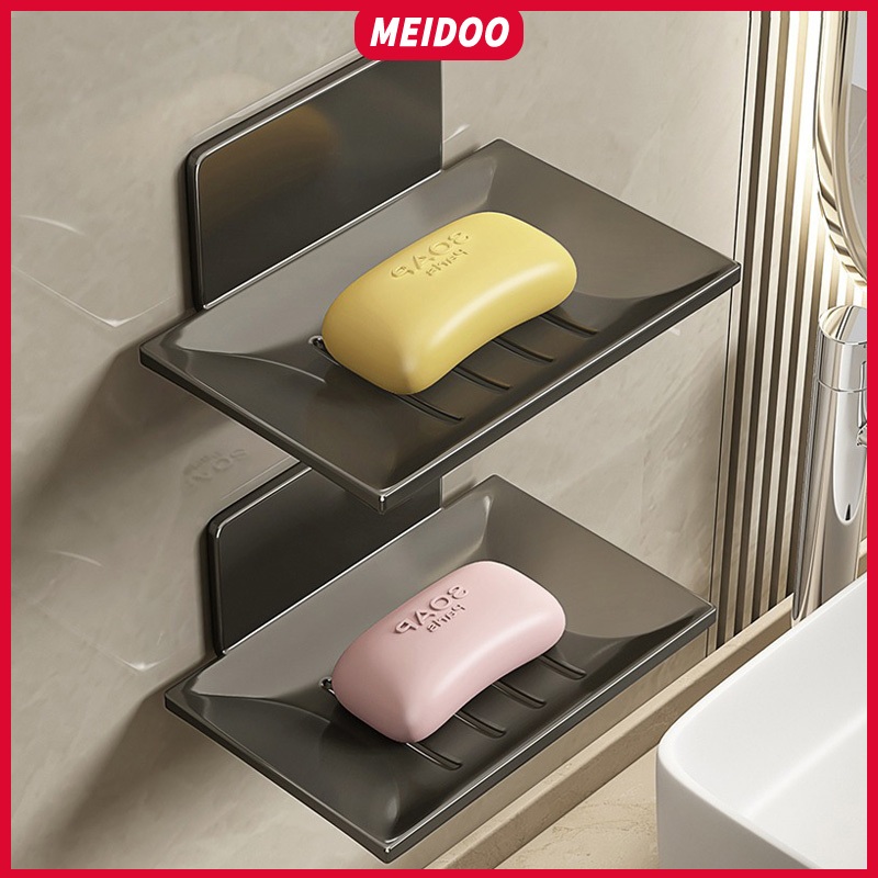 Ảnh Giá đỡ MEIDOO chất liệu nhôm dán keo 3M đựng xà phòng tiện dụng 1