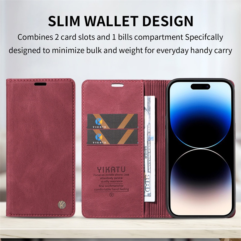Vỏ Sang Trọng Cho IPhone 6 7 8 11 12 X XS XR SE 2 3 4 2020 2022 2024 16E 17E Mini Plus Pro Max Ví Lật Retro Kinh Doanh Mờ Khe Cắm Thẻ Da Vỏ