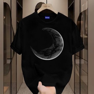 ✨Hàng có sẵn✨WASSUP Bending Moon-Áo thun nam mới! 100% cotton, thời trang, Unisex